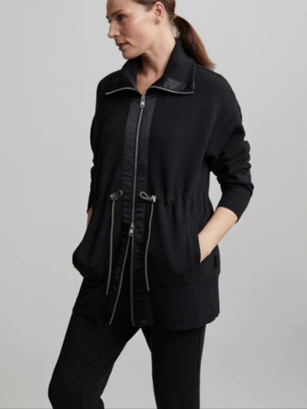 Varley Ridgefield Longline Jacket In Black Long Sleeve Women's Size XL